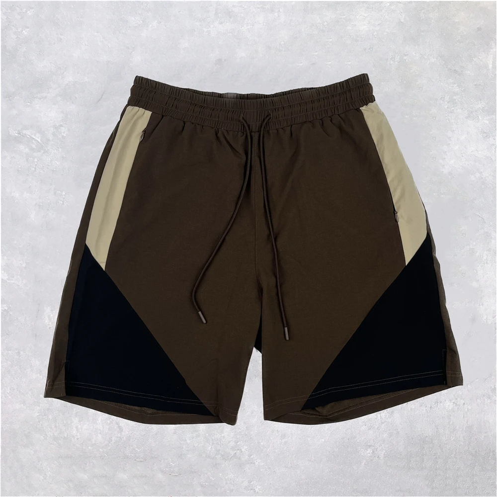 Multicolor Bloco De Cor De Tecido De Shorts Para Os Homens, Unisex Leve Streetwear Três-Estilo De Bolso