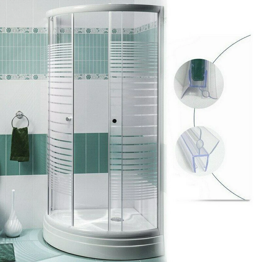 Nova marca de Chuveiro do Banheiro Selo Banheira Gabinetes de Água Transparente Defletor de Secos e Molhados 2pcs 4-6mm de 50cm a Tira de Borracha